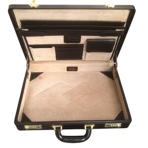 Elegant Black Leather Briefcase